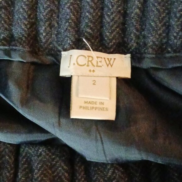 J. Crew Skirt Gray Lined Elastic Waist Pull On Wool Blend Womens Size 2 - Picture 5 of 7